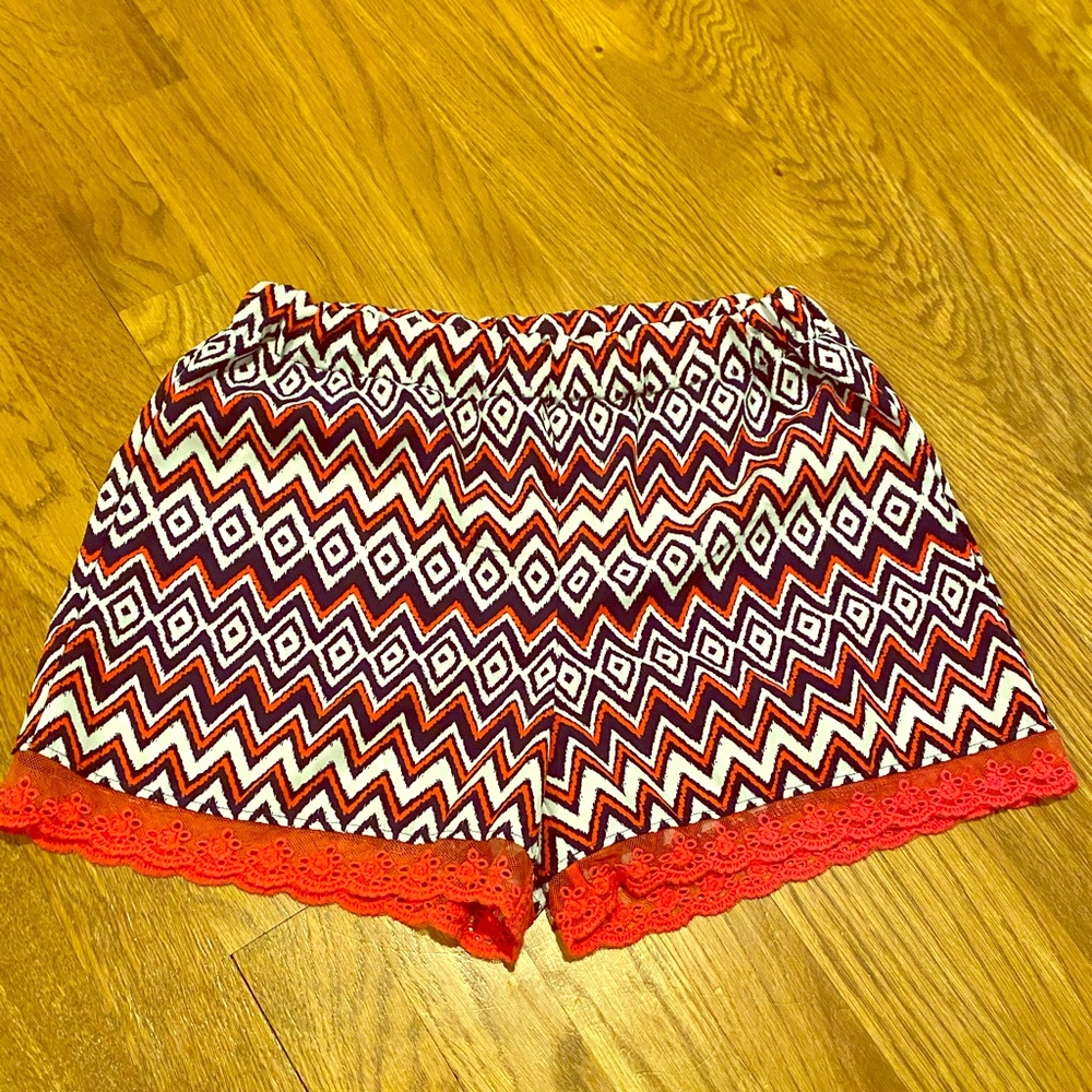 🚨2 for $20🚨Lace trim shorts, girls L/14 EUC